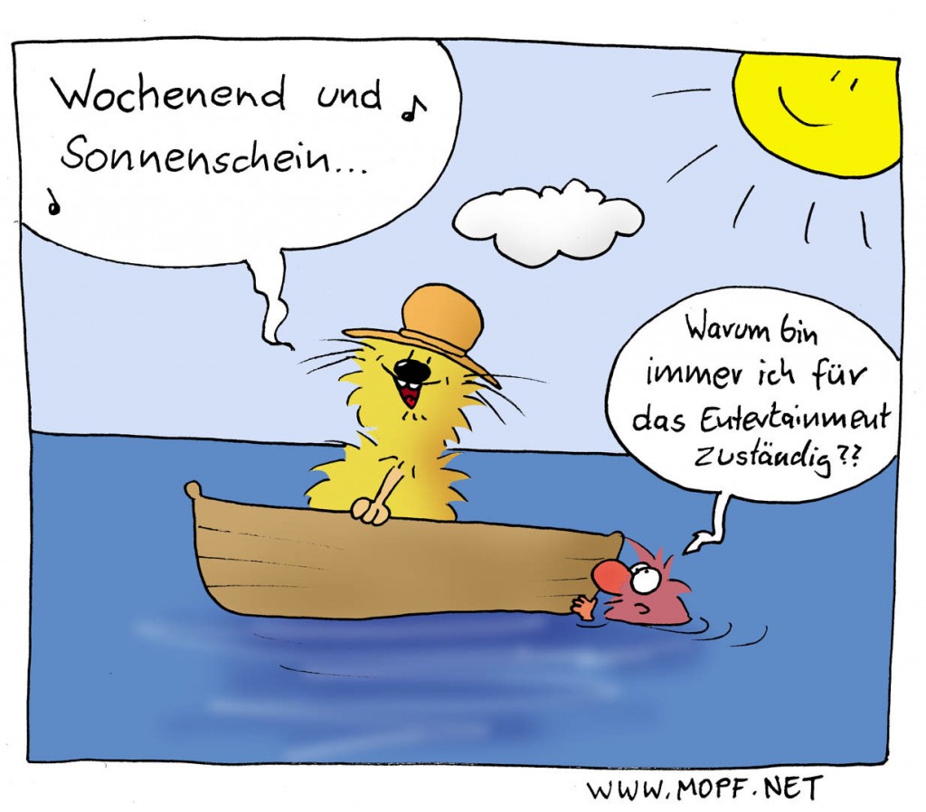 Wochenend Und Sonnenschein Und Dann Mit Mir Im Boot Allein 